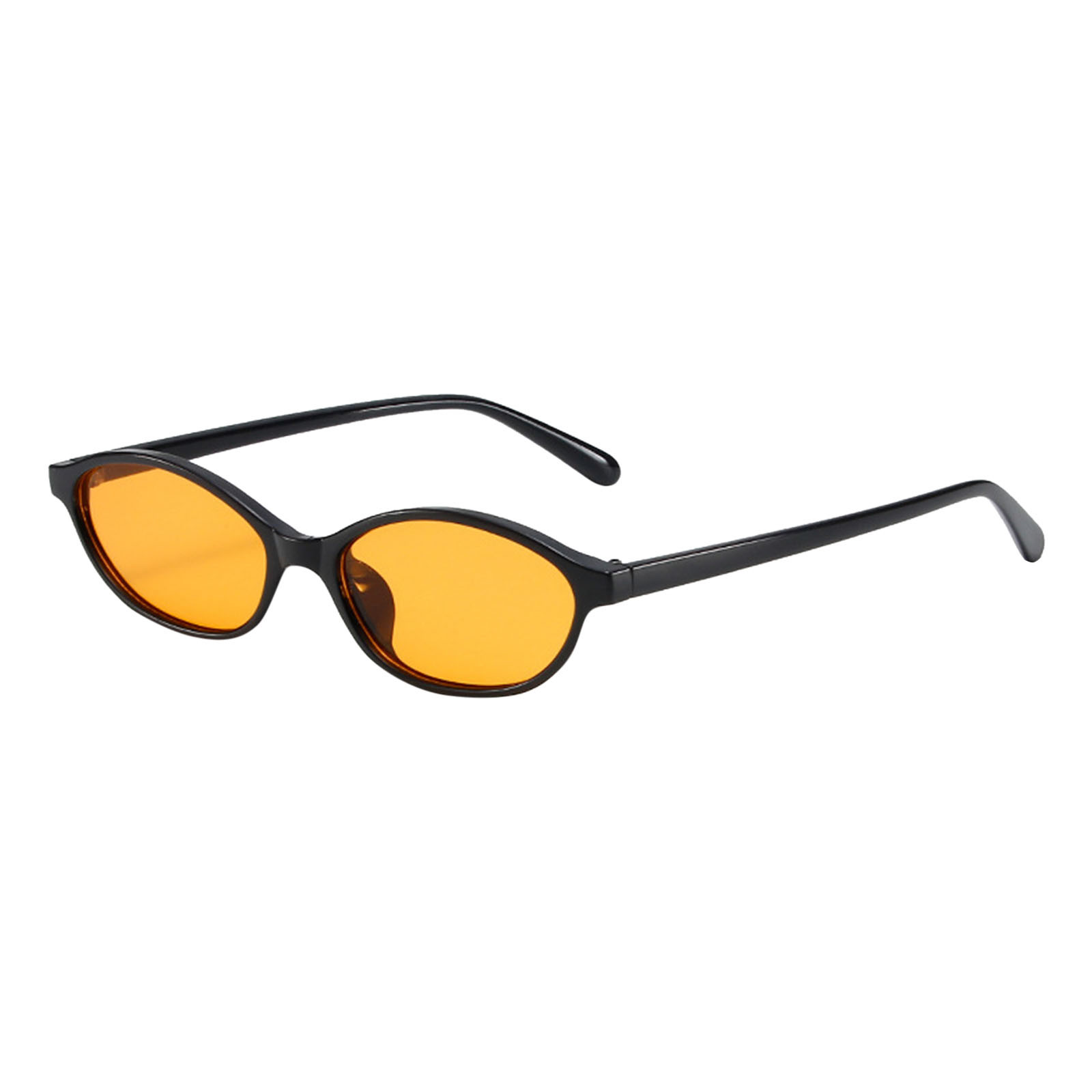 thumbnail image 2 of Trendy Negro Oval Gafas de sol Gradiente Lente Marrón Ronda Mujeres Hombres Gafas de sol Mujer 400, 2 of 2